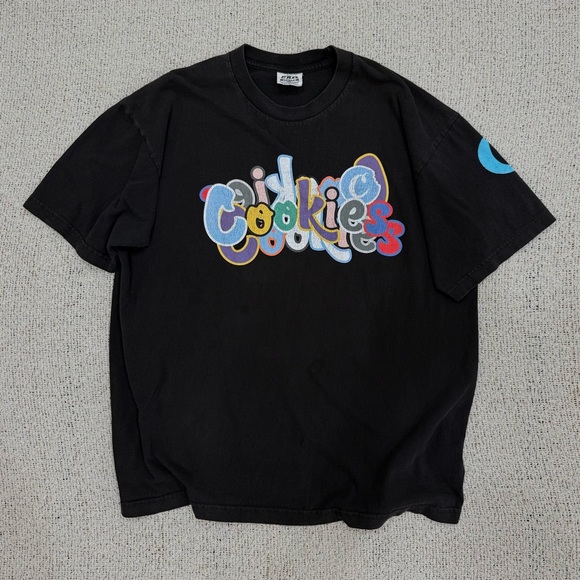 Cookies Multicolor Logo Tee Black – Pro Athletic Blank – Streetwear XL - Picture 1 of 6